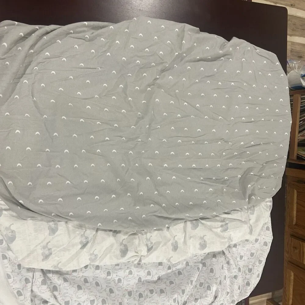Stokke Sleepi Crib Lot Of 4 Plus Mattress Pad Oval Fitted Crib Sheet 18' X 26